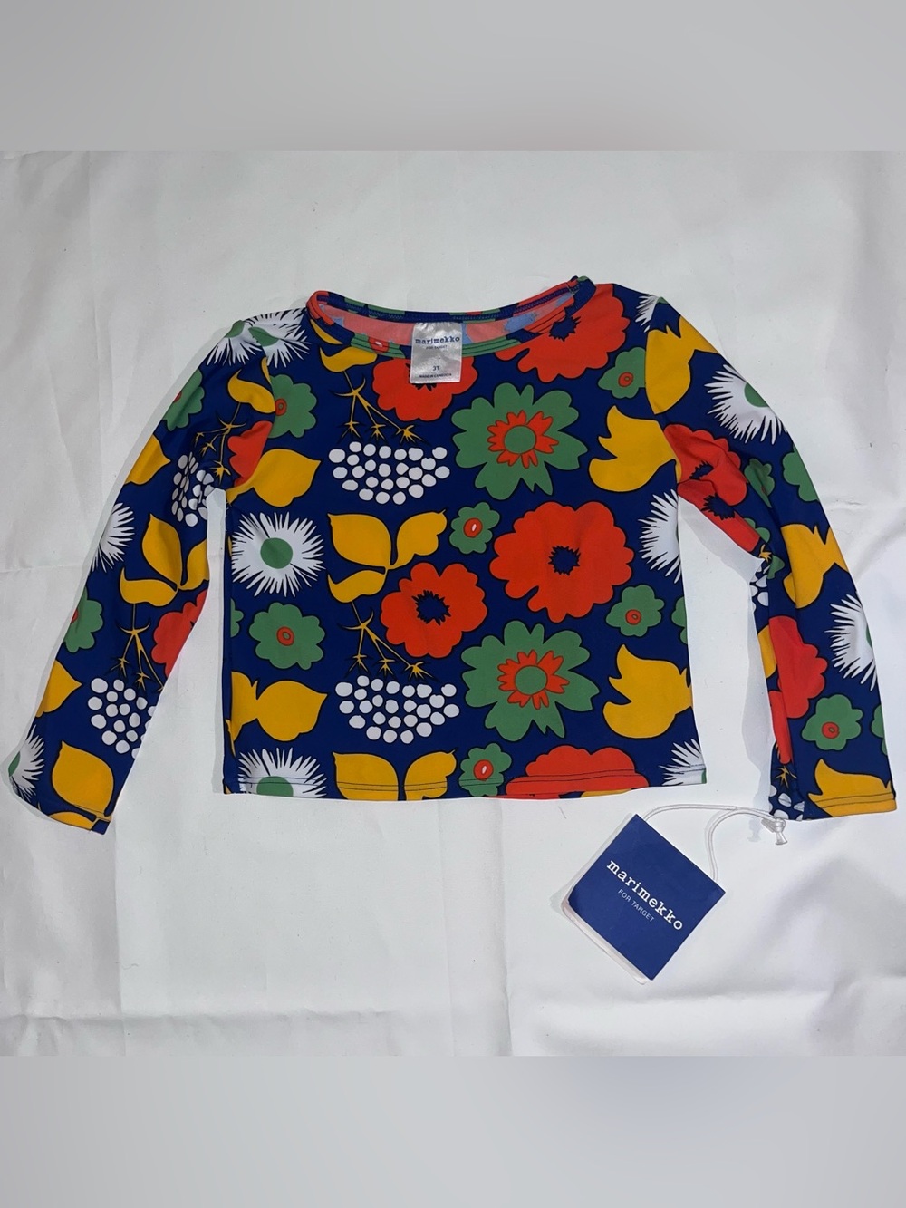 NWT Marimekko for Target Rash Guard 3T Floral UPF 50+